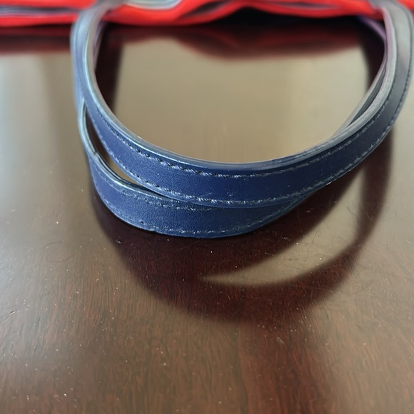 Kate Spade like new shopper book tote fits laptop red white blue - Picture 6 of 11